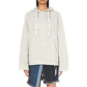 SJYP Cotton Jersey Hooded Sweatshirt Grey Hoodie